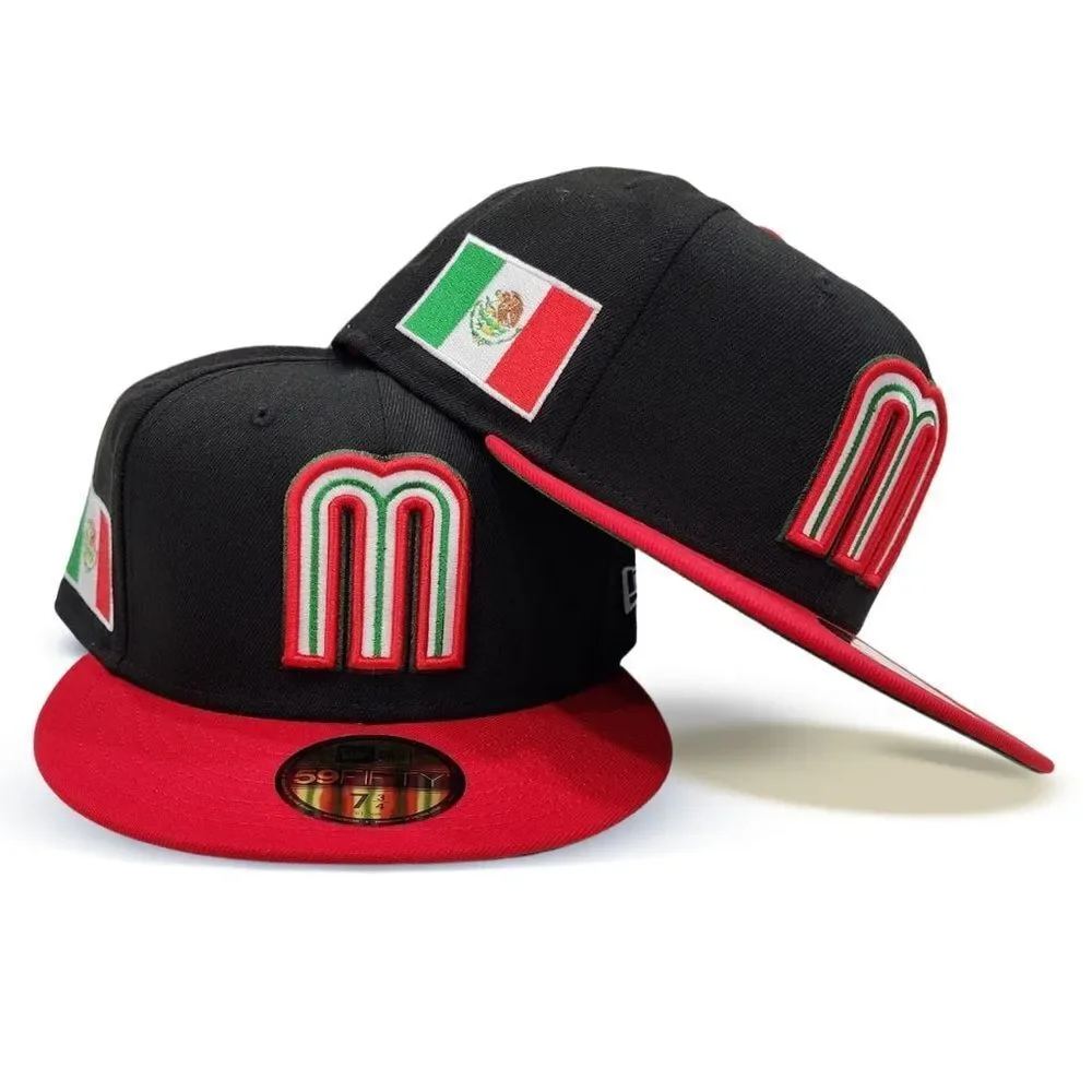 New Era 59FIFTY Black Mexico Red/Beige 2023 World‎ Baseball Classic Nwt